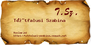 Tótfalusi Szabina névjegykártya