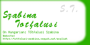 szabina totfalusi business card